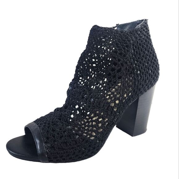 Jessica Simpson Black Rellia Crochet Bootie - Picture 2 of 10